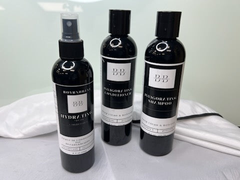 Natural Organic Trio for Thriving Hair: Shampoo, Conditioner & Leave-In